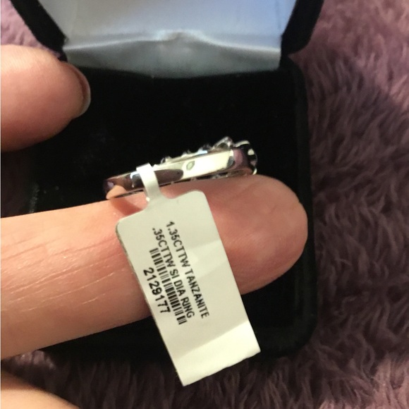 Vintage NWT 1.35 TCW 14K Natural Tanzanite & Diamond Ring - Picture 16 of 16